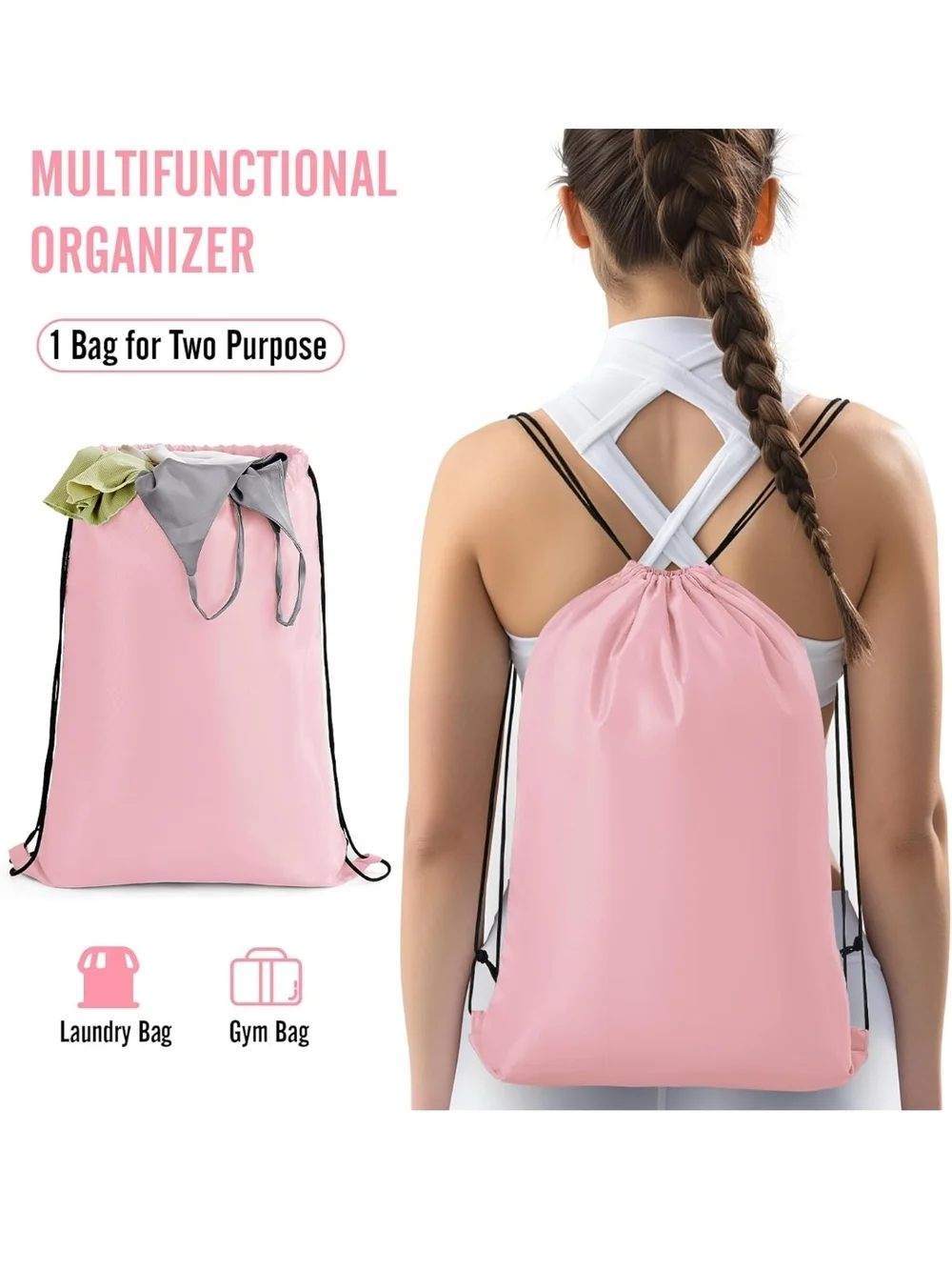 Pink Travel Packing Cubes and Toiletry Set with Hanging Organizer - Brand: